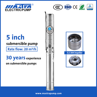 Mastra 5 inch all stainless steel submersible borehole water pump 5SP industrial submersible pump