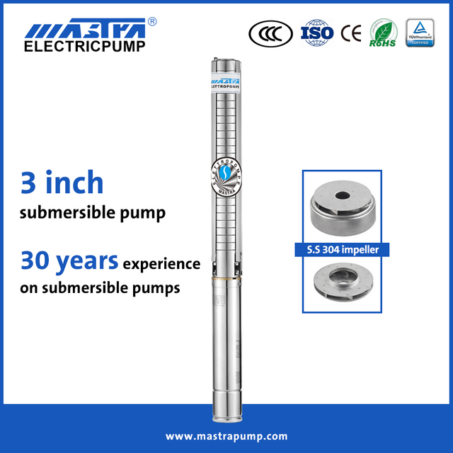 MASTRA 4 inch Full Stainless Steel Submersible Deep Well Pump 3SP Series Deep Well Water Pump