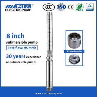 Mastra 8 inch all stainless steel grundfos submersible pumps catalogue 8SP95 solar submersible well pump kits