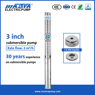 Mastra 3 inch stainless steel AC submersible well pump manufacturers 3SP Solar agriculture water pump
