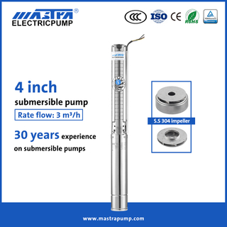 Mastra 4 inch stainless steel submersible borehole pump 4SP 1hp submersible well pump