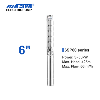 Mastra 6 inch stainless steel submersible pump - 6SP series 60 m³/h rated flow