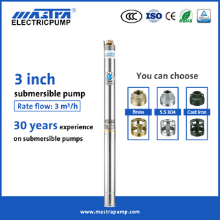 Mastra 3 inch 1 3 hp submersible pump R75-T3 1/2 hp submersible well pump