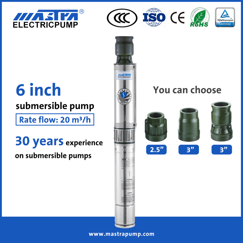 Mastra 6 inch stainless steel submersible irrigation pump R150-DS farm irrigation pumps for sale